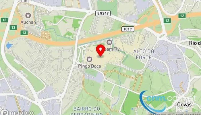 mapa de Alegro Sintra Shopping center, Loja de Roupa, Estacionamento gratuito, Academia, Hipermercado, Policlínica, Cinema, Farmácia, Restaurante, Cabeleireiro em Rio de Mouro