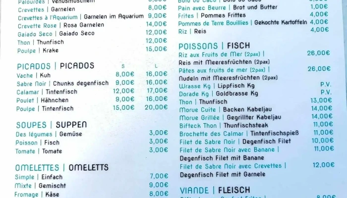 Aquarium -  Cardapio - Caniçal