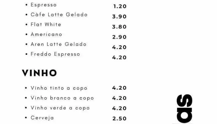 Baby Beans -  Cardapio - Lisboa
