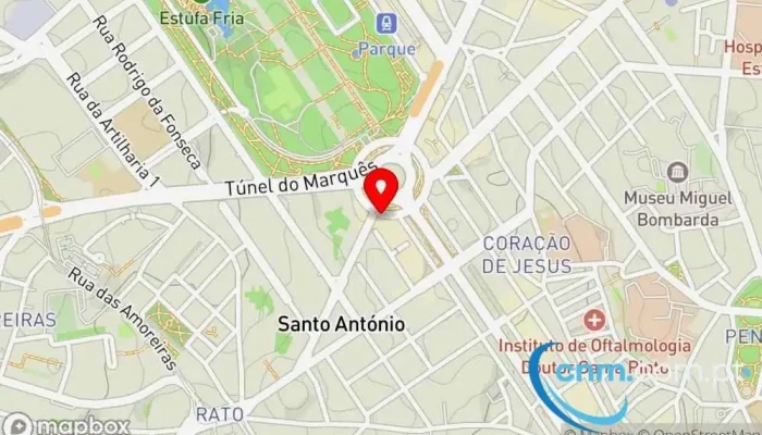 mapa de Cabine telefónica Payphone Correios em Lisboa