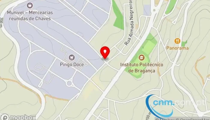 mapa de Cacifo Locky Armários inteligentes para encomendas em Bragança
