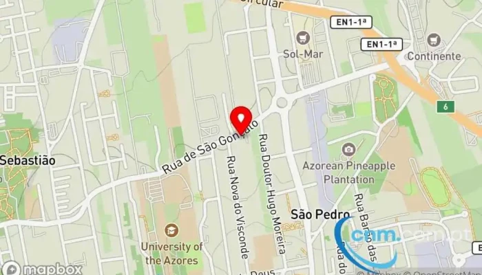 mapa de Cacifo Locky Armários inteligentes para encomendas em Ponta Delgada