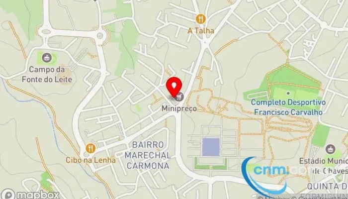 mapa de Cacifo Locky Armários inteligentes para encomendas em Chaves