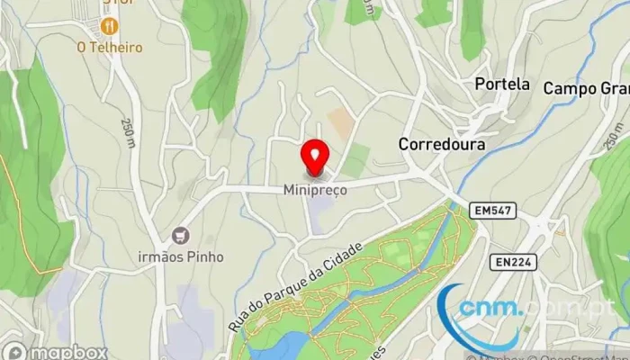mapa de Cacifo Locky Armários inteligentes para encomendas em Vale de Cambra