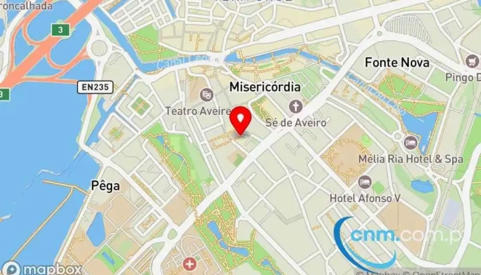 mapa de Central Correios Aveiro Correios em Aveiro