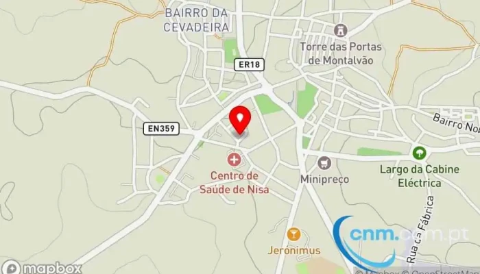 mapa de Centro De Artesanato Regional De Nisa Correios em Nisa