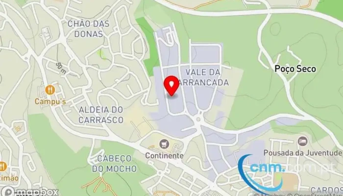 mapa de Centro de Distribuição CTT Correios em Portimão