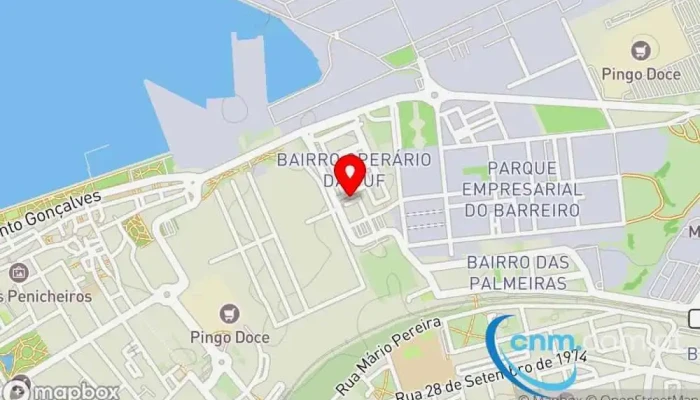 mapa de Centro de Distribuição Postal do Barreiro - CTT Correio em Barreiro