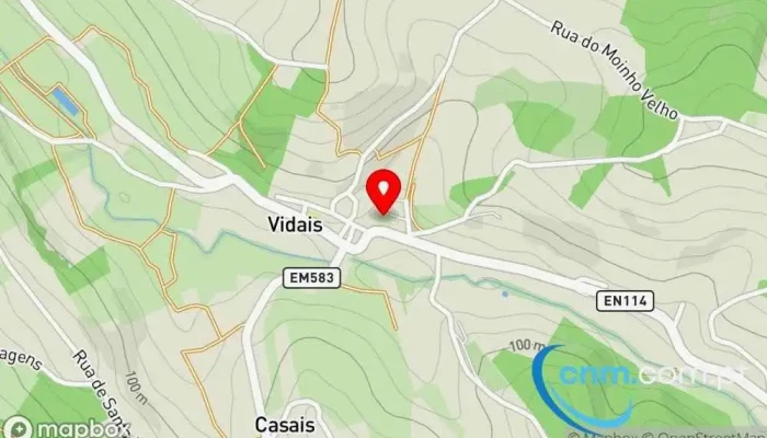 mapa de Centro De Saúde De Vidais Centro médico público em Leiria
