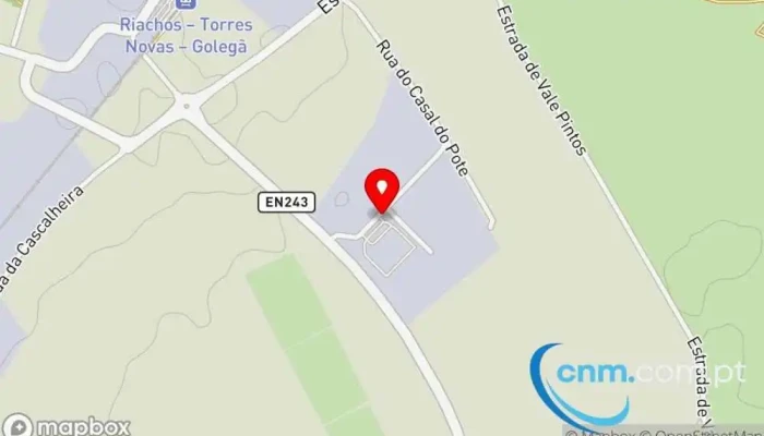 mapa de Centro Distribuição de Correios de Torres Novas - CLD Correios em Riachos