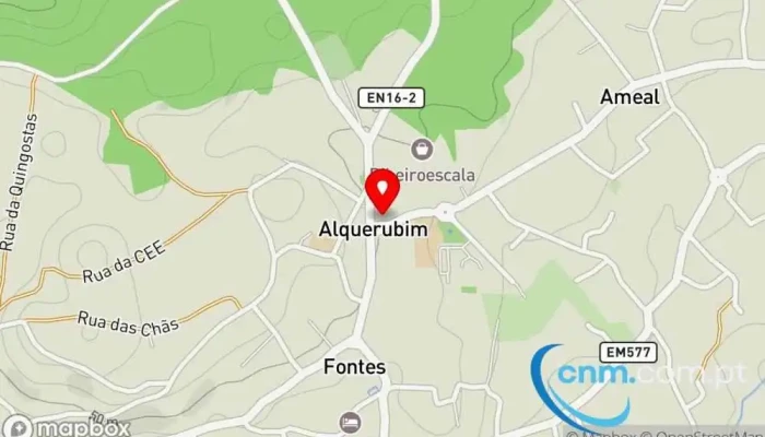 mapa de Correios De Alquerubim Escritório da empresa em Alquerubim