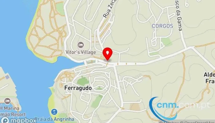 mapa de Correios de Ferragudo Correios em Ferragudo