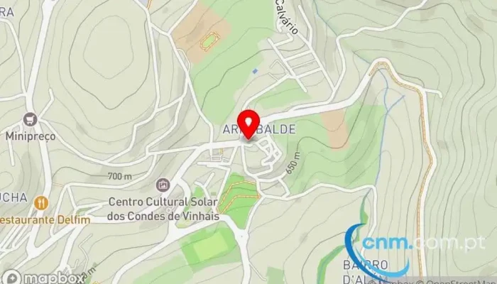 mapa de Correios Correios em Vinhais