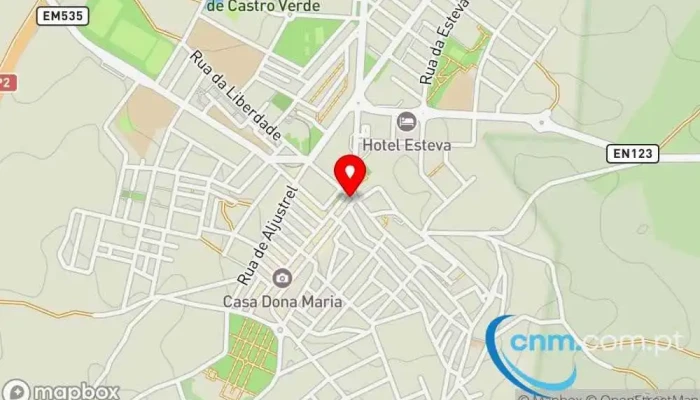 mapa de Correios  em Castro Verde