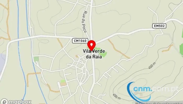 mapa de Correios Correios em Vila Verde da Raia