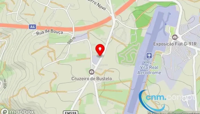 mapa de Correos Express Portugal - Vila Real Serviço de transporte em Vila Real
