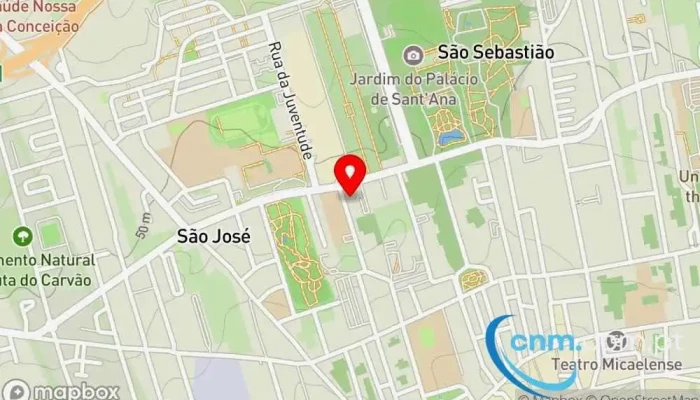 mapa de CTT - Correios de Portugal Correios em Ponta Delgada