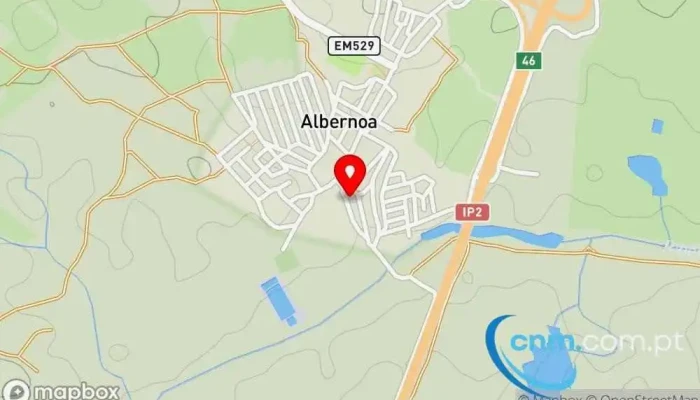 mapa de CTT - Posto de Correios de Albernoa Correios em Beja