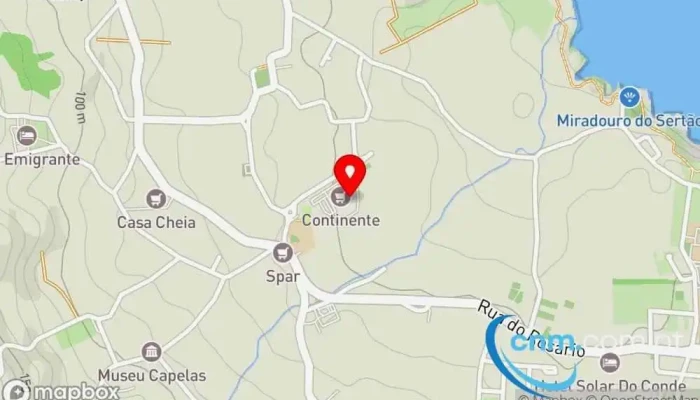 mapa de CTT - Posto de Correios de Capelas Correios em Capelas