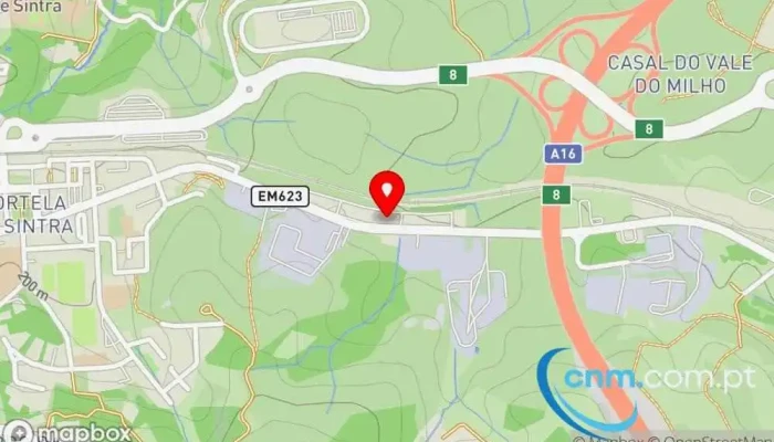 mapa de CTT - Posto de Distribuição Correios em Sintra