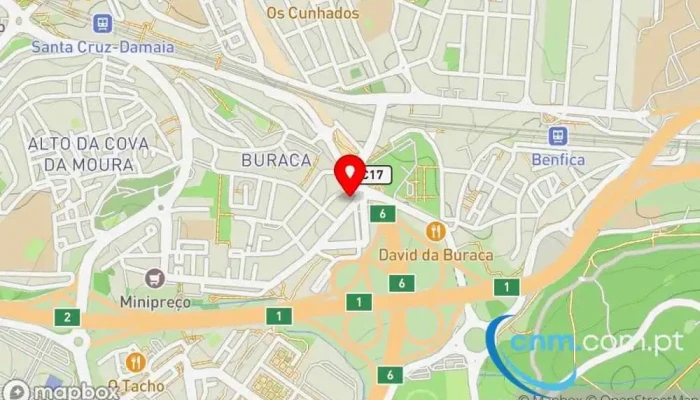 mapa de CTT Buraca Correios em Amadora