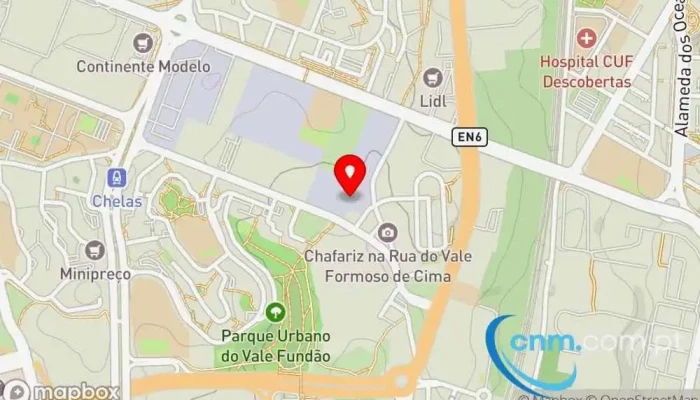 mapa de CTT Central de Carga e Descarga Serviço de frete e correio em Lisboa