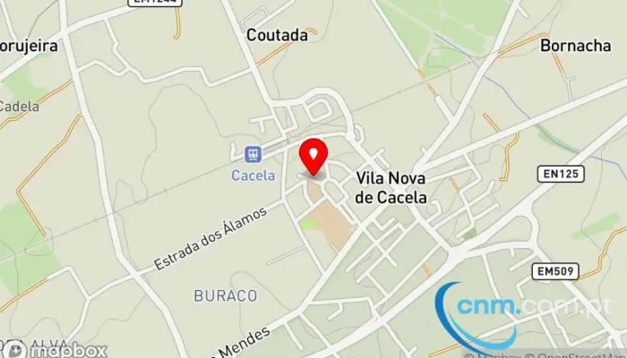 mapa de CTT correios Correio em Vila Nova de Cacela