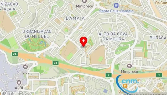 mapa de CTT Damaia Correios em Amadora