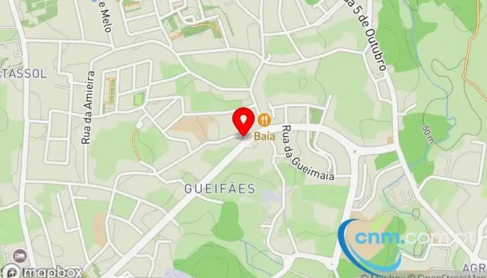 mapa de CTT Gueifães Correios em Maia