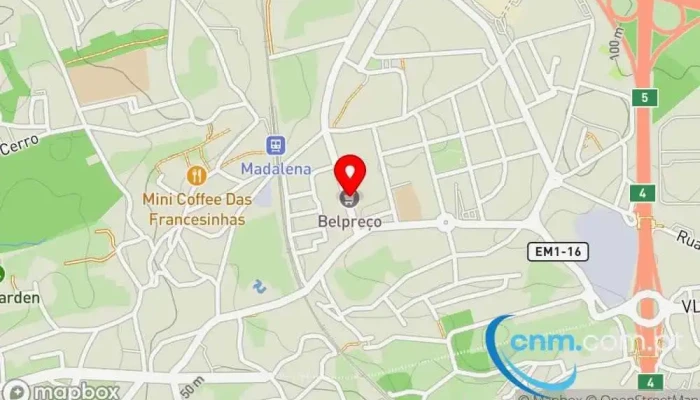 mapa de CTT Madalena Correios em Vila Nova de Gaia