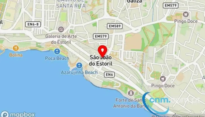mapa de CTT Correios em Estoril