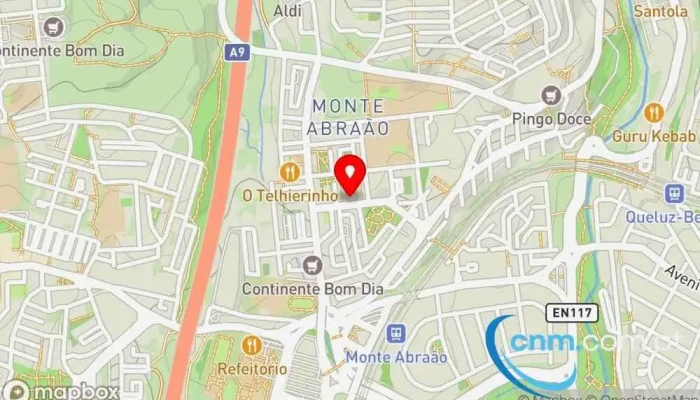 mapa de CTT Correios em Queluz