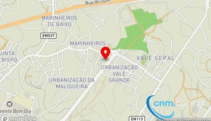mapa de CTT Marinheiros Correio em Leiria