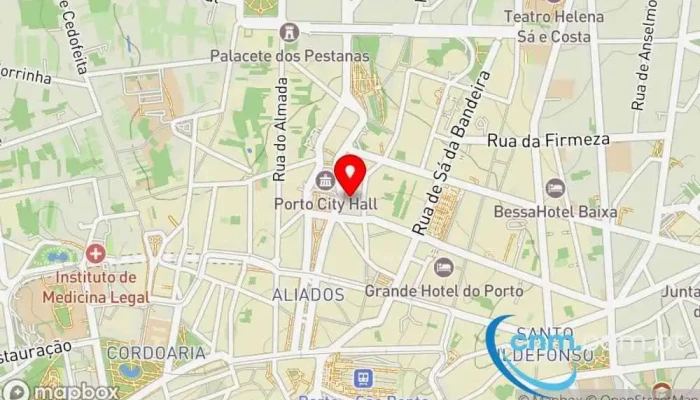 mapa de Edifício Palácio dos Correios  em Porto