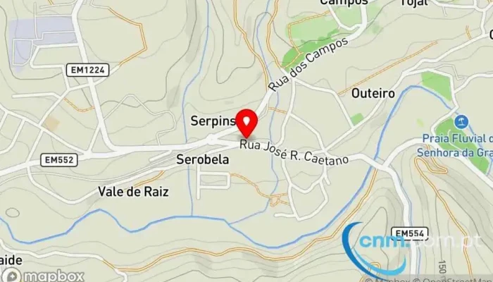 Estacao De Correios De Serpins Mapa - Portugal