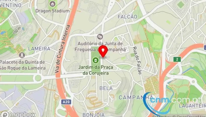 mapa de Estação dos Correios da Corujeira (PORTO) Correios em Porto