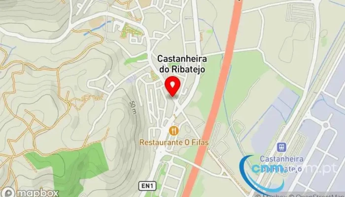 mapa de Estação dos Correios de CASTANHEIRA DO RIBATEJO Correios em Castanheira do Ribatejo