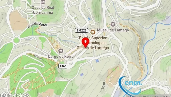 mapa de Estação dos Correios de LAMEGO Correios em Lamego