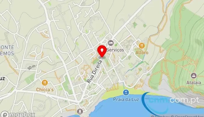 mapa de Estação dos Correios de LUZ (LAGOS) Correios em Luz