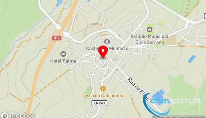 mapa de Estação dos Correios de MONFORTE Correios em Monforte