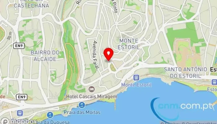 mapa de Estação dos Correios de MONTE ESTORIL  em Estoril