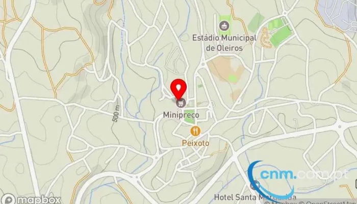 mapa de Estação dos Correios de Oleiros Correios em Oleiros