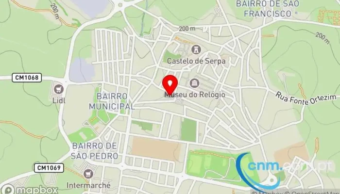 mapa de Estação dos Correios de SERPA Correios em Serpa