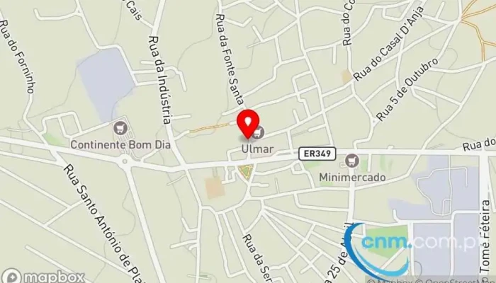 mapa de Estação dos Correios de VIEIRA DE LEIRIA Correios em Vieira de Leiria