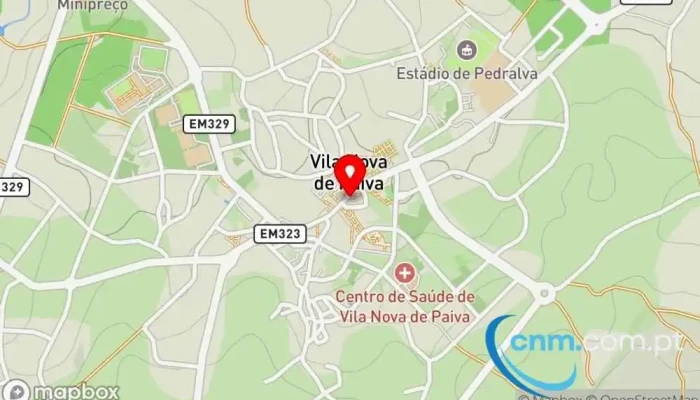 mapa de Estação dos Correios de VILA NOVA DE PAIVA Correios em Vila Nova de Paiva