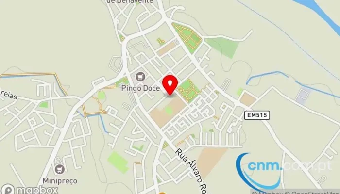 mapa de Estação dos Correios Correios em Benavente