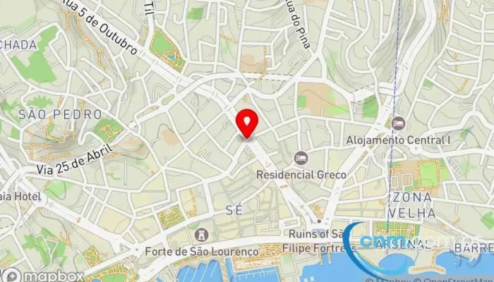 mapa de Funchal Post Correios em Funchal