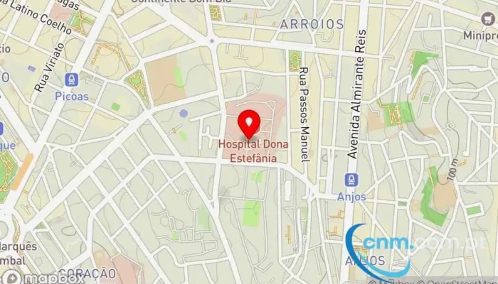 Hospital Dona Estefania Mapa - Lisboa