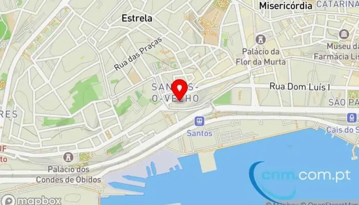 mapa de Igreja de Santos-o-Velho Igreja católica, Atração turística em Lisboa