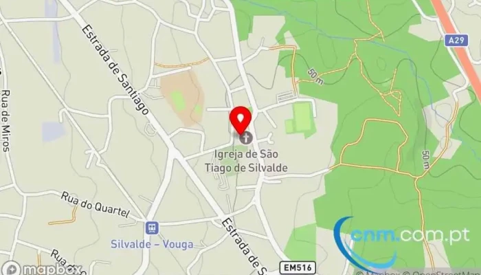 mapa de Igreja Matriz de Silvalde Igreja em Silvalde